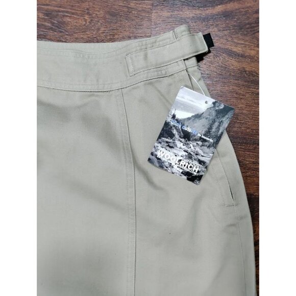 NWT Woolrich by John Rich & Bros High Waisted A-Line Midi Skirt Khaki Women's 6 - Picture 6 of 14